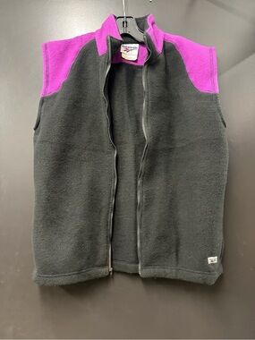 Vintage Reebok Black and Purple Fleece Vest